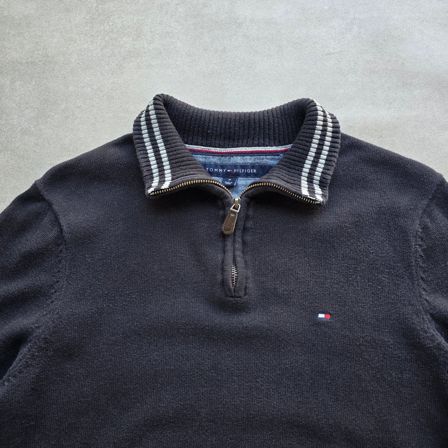 Tommy Hilfiger 1/4 Zip Knit Sweater - S