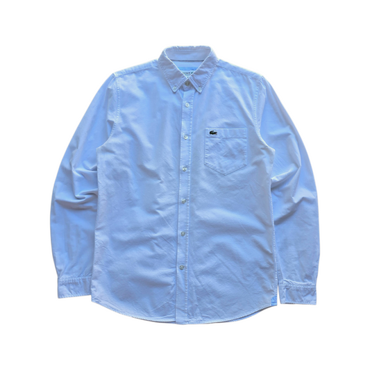 Lacoste Long Sleeve White Button Up Shirt - S