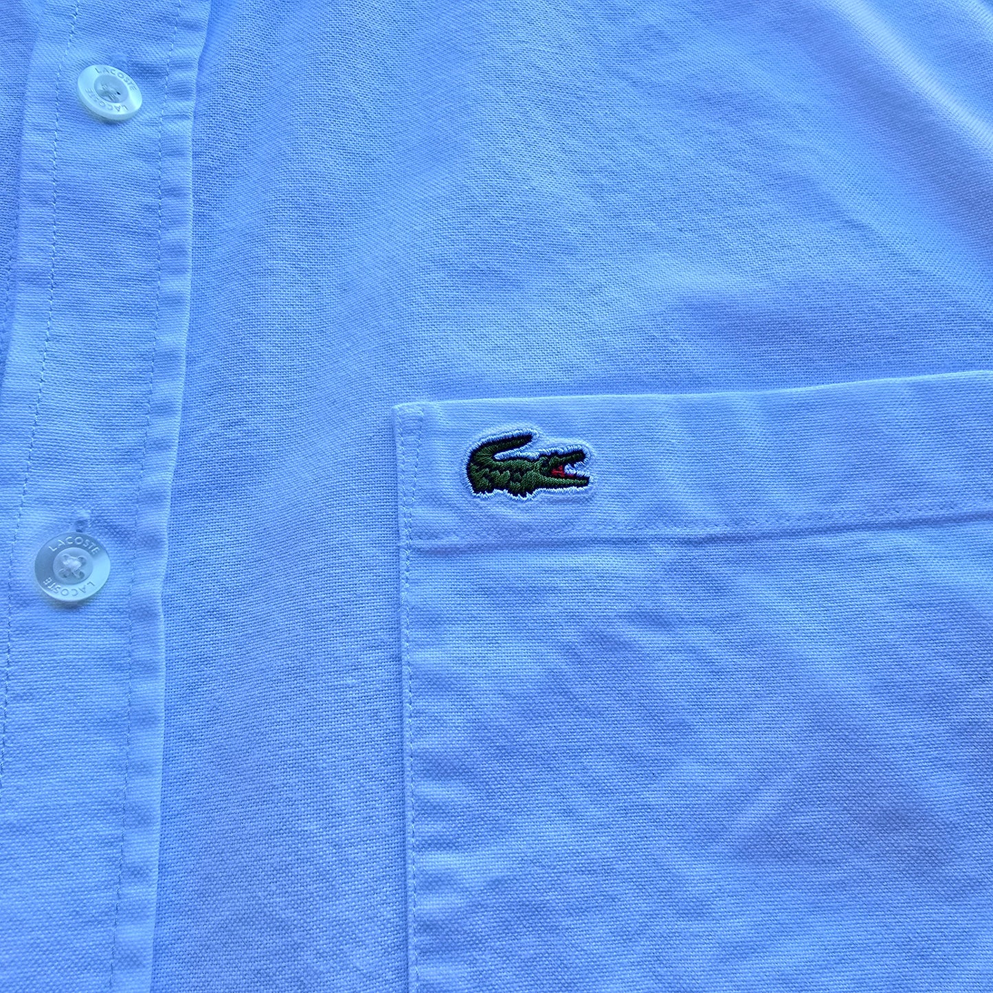 Lacoste Long Sleeve White Button Up Shirt - S