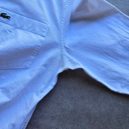 Lacoste Long Sleeve White Button Up Shirt - S