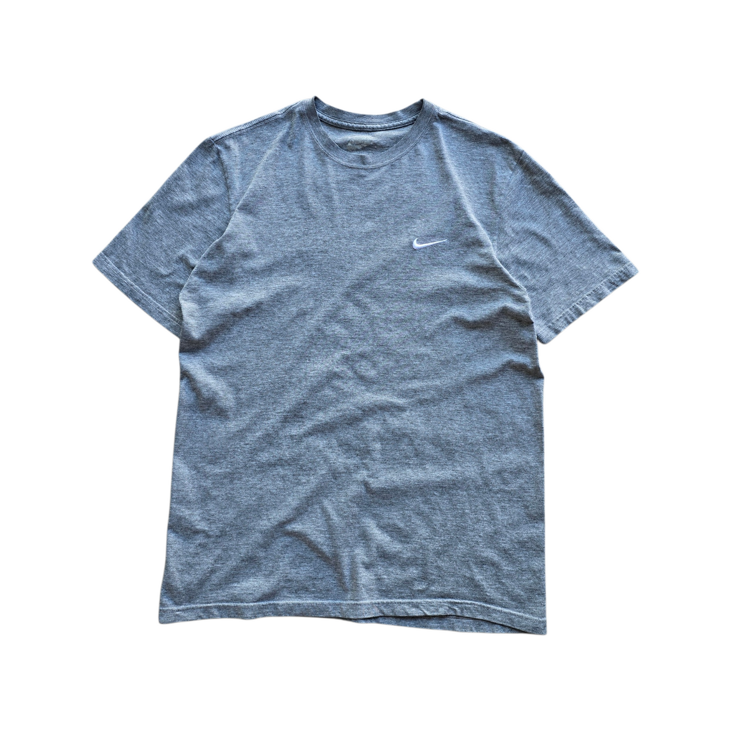 Nike Grey Embroidered Mini Swoosh Tee - M/L