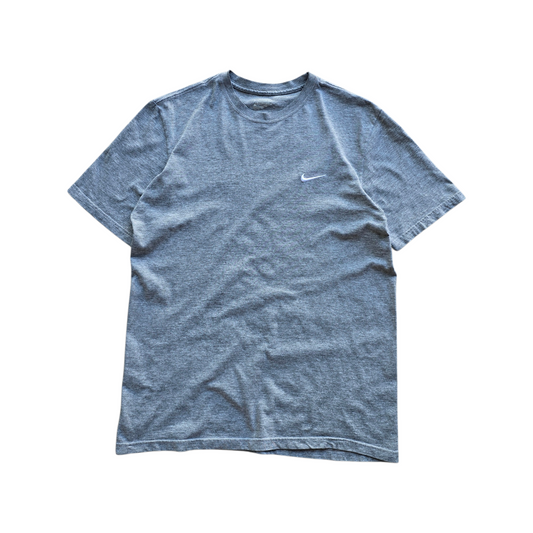 Nike Grey Embroidered Mini Swoosh Tee - M/L