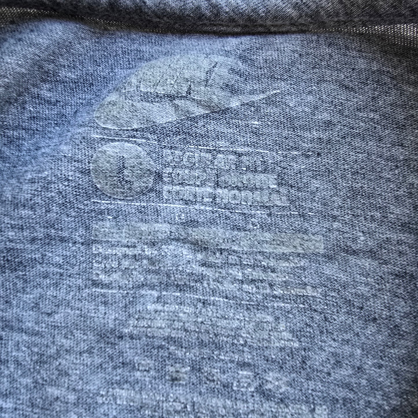 Nike Grey Embroidered Mini Swoosh Tee - M/L