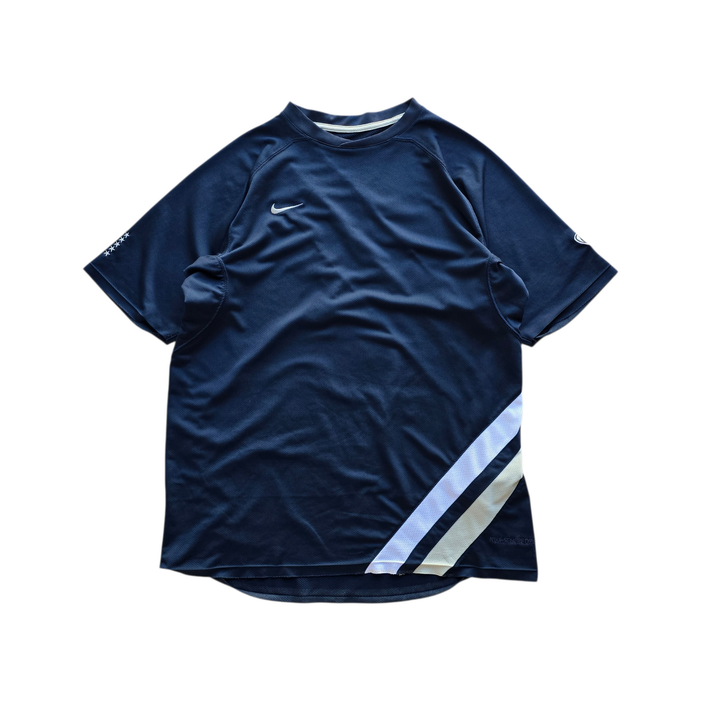 Vintage 2000's Nike Embroidered Mini Swoosh Spheredry Tee - L