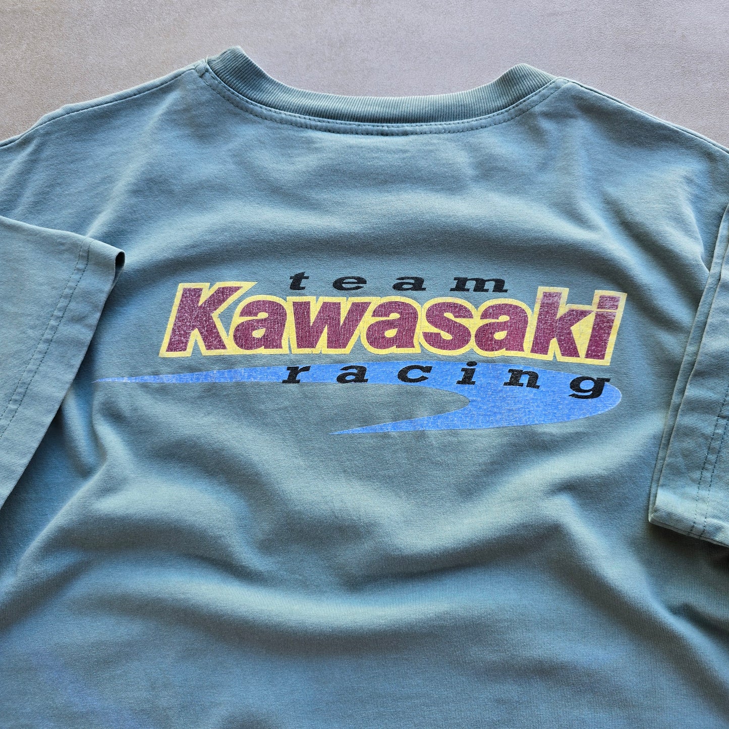 Vintage Team Kawasaki Racing Faded Tee - M/L