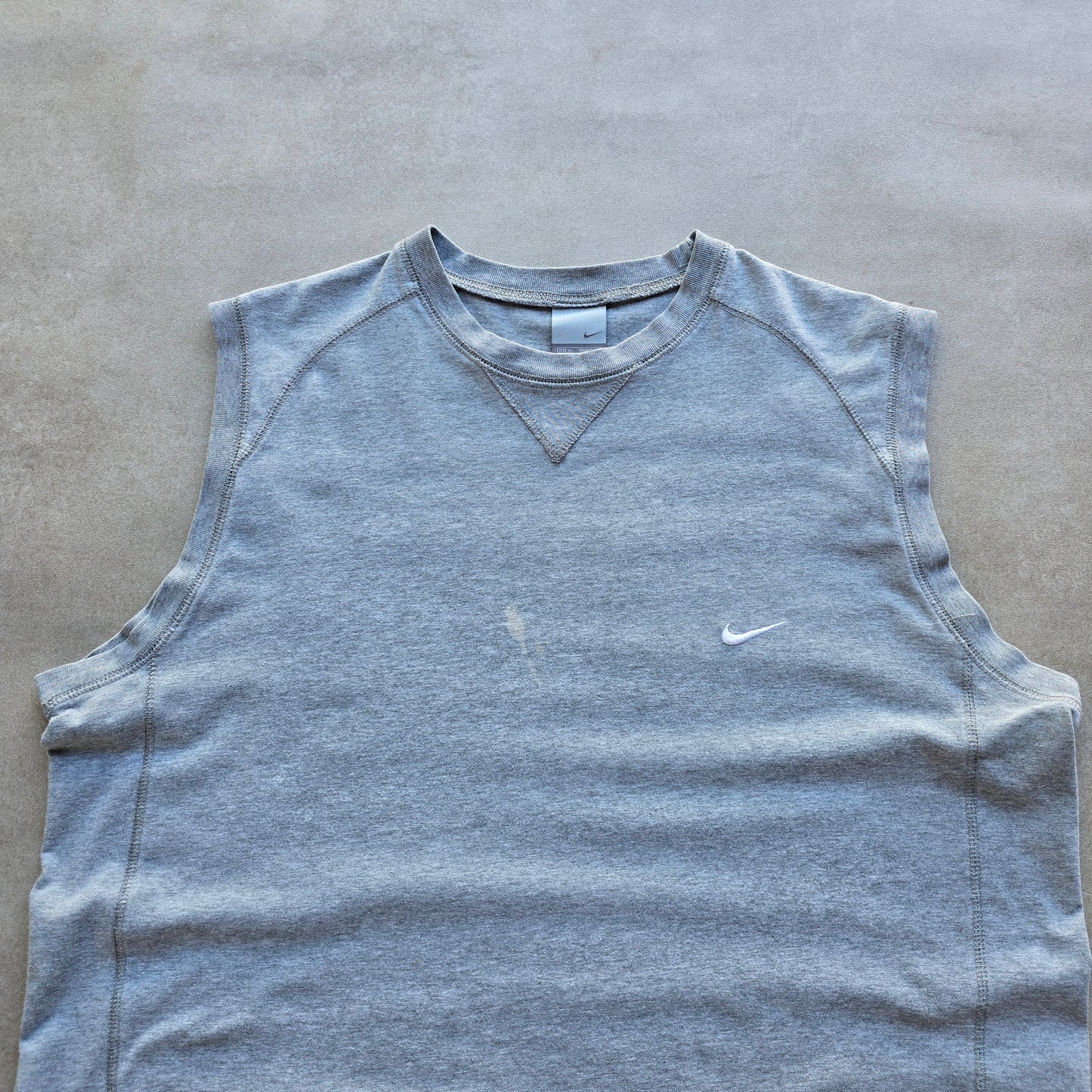 Vintage Nike Embroidered Mini Swoosh Sleeveless Tank Tee - XL
