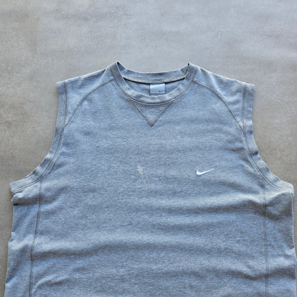Vintage Nike Embroidered Mini Swoosh Sleeveless Tank Tee - XL