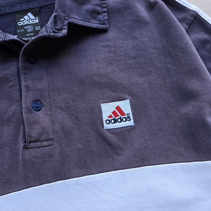 Vintage Adidas Long Sleeve Polo Rugby Shirt - M/L