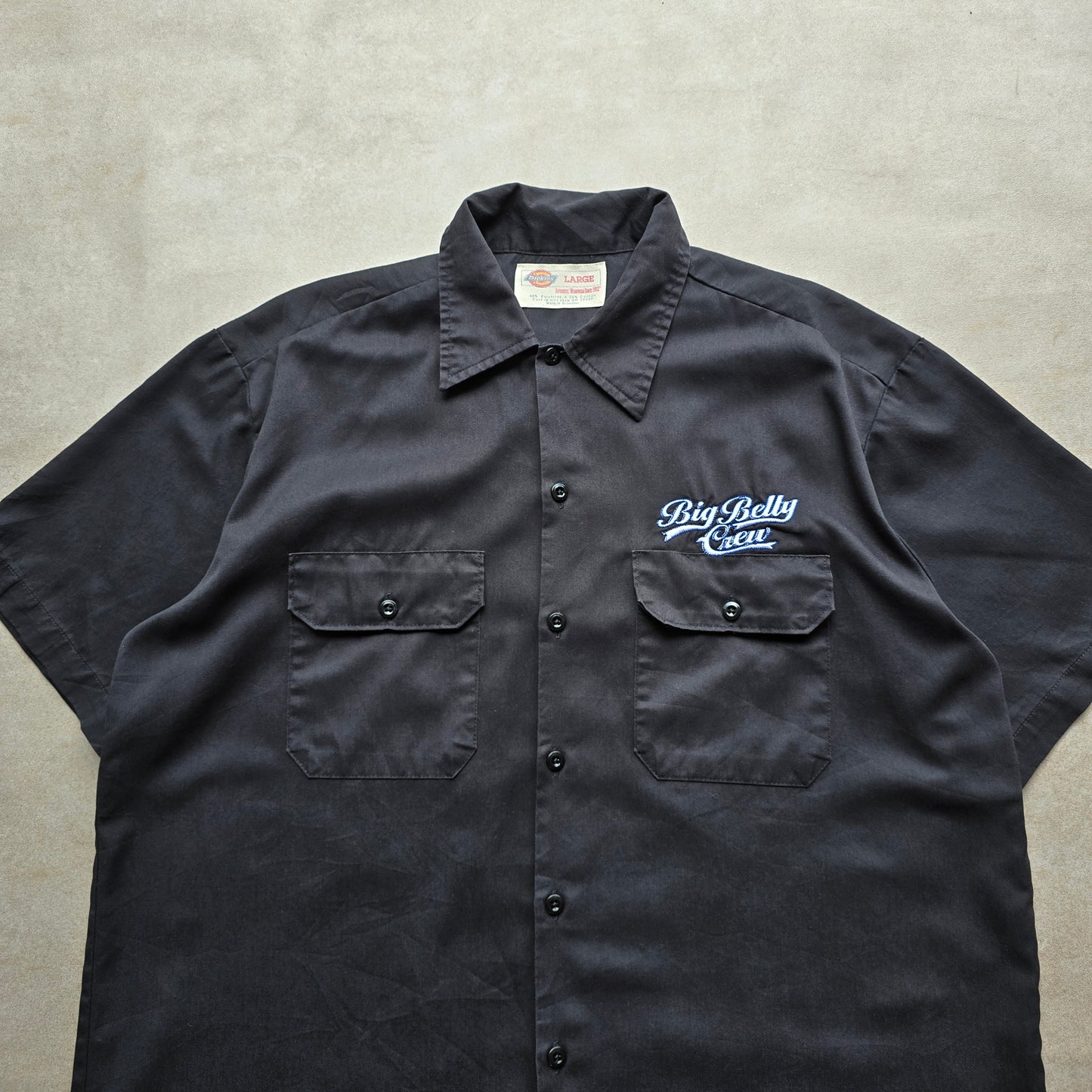 Vintage Dickies Big Belly Crew Short Sleeve Button Up Shirt - L/XL