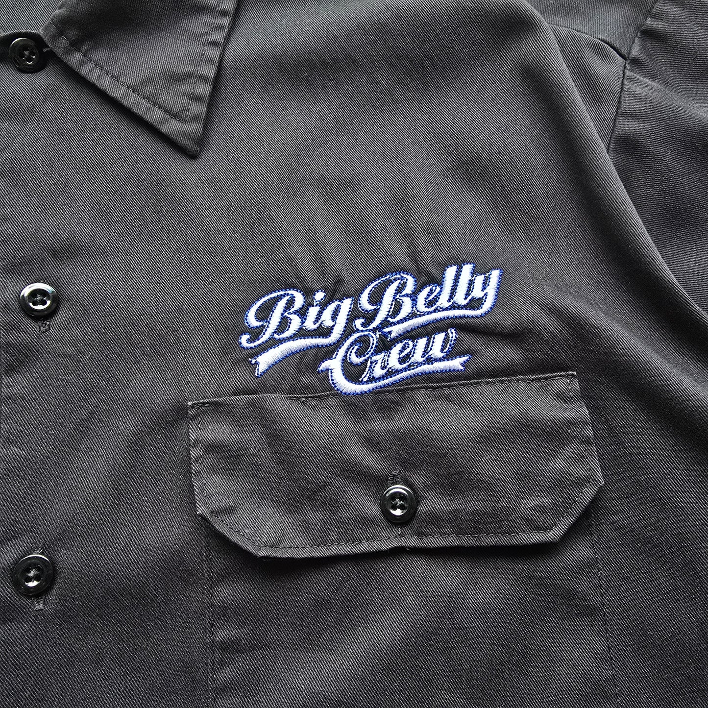 Vintage Dickies Big Belly Crew Short Sleeve Button Up Shirt - L/XL