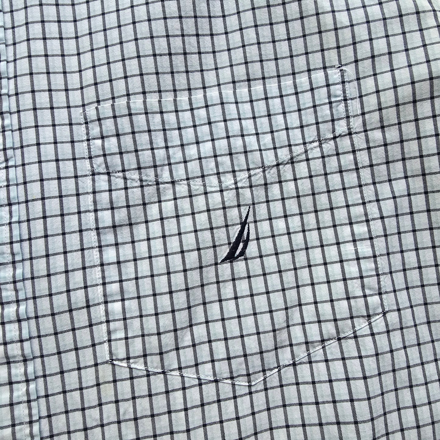 Vintage Nautica Check Short Sleeve Button Up Shirt - XL