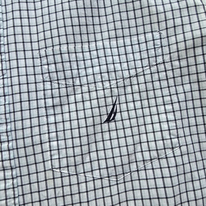 Vintage Nautica Check Short Sleeve Button Up Shirt - XL