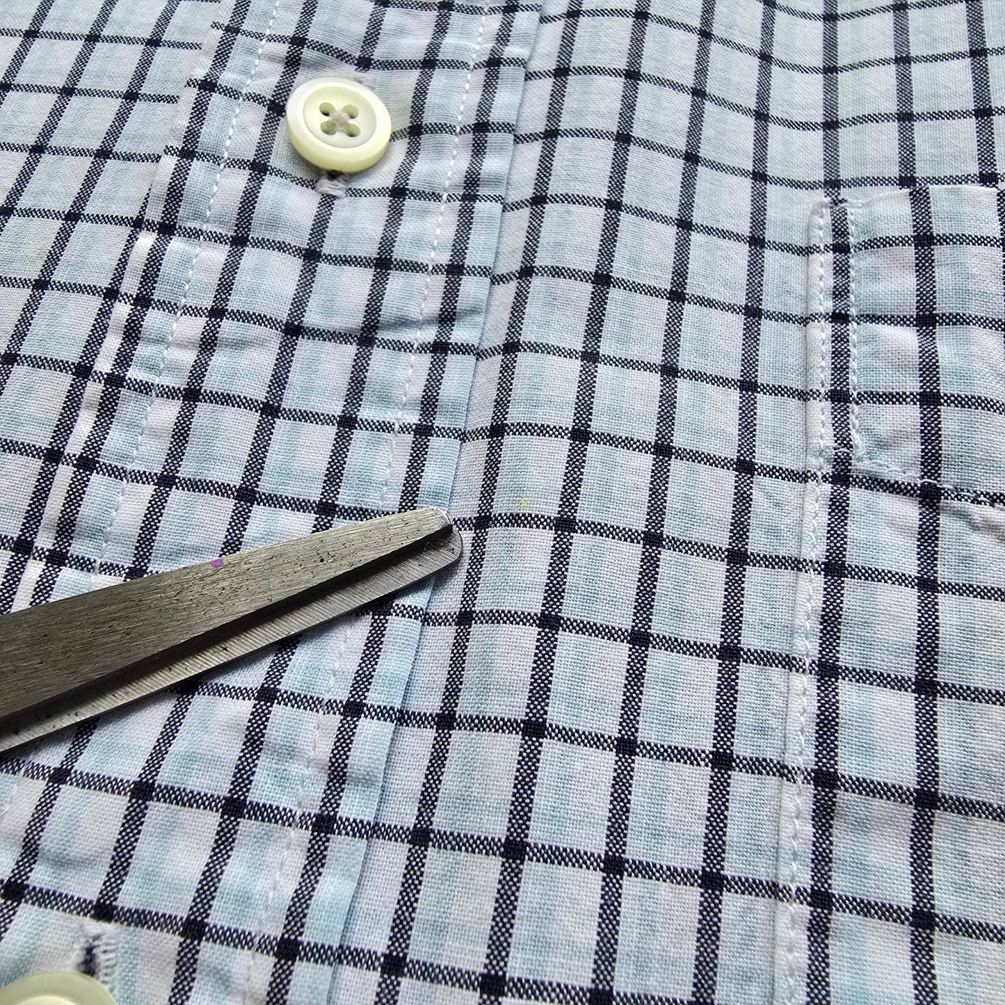 Vintage Nautica Check Short Sleeve Button Up Shirt - XL