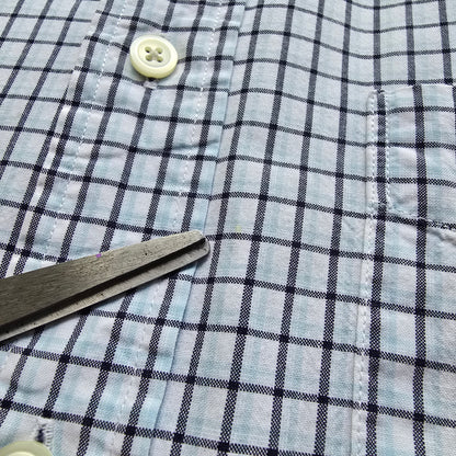 Vintage Nautica Check Short Sleeve Button Up Shirt - XL
