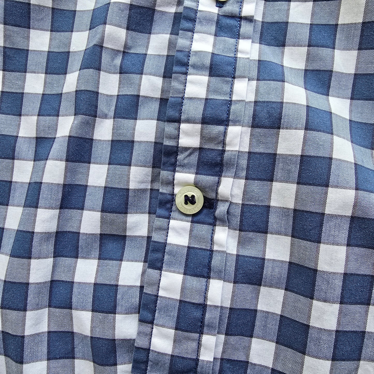 Nautica Check Short Sleeve Button Up Shirt - XL