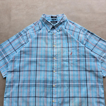 Vintage 2000's Nautica Short Sleeve Button Up Shirt - XXL