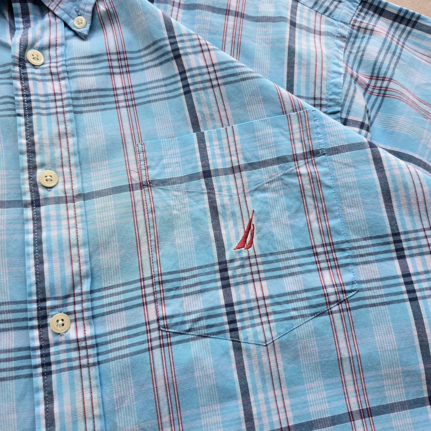 Vintage 2000's Nautica Short Sleeve Button Up Shirt - XXL