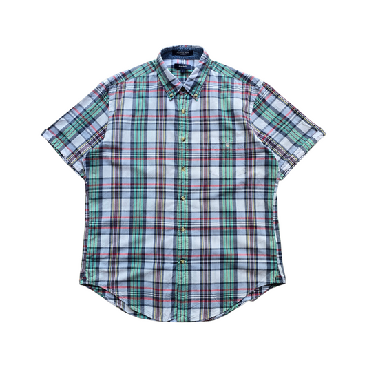 Gant Short Sleeve Plaid Button Up Shirt - M/L
