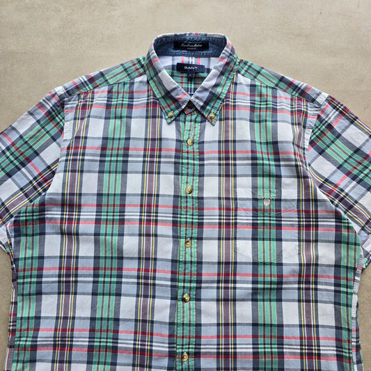 Gant Short Sleeve Plaid Button Up Shirt - M/L