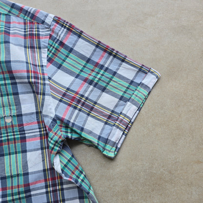 Gant Short Sleeve Plaid Button Up Shirt - M/L