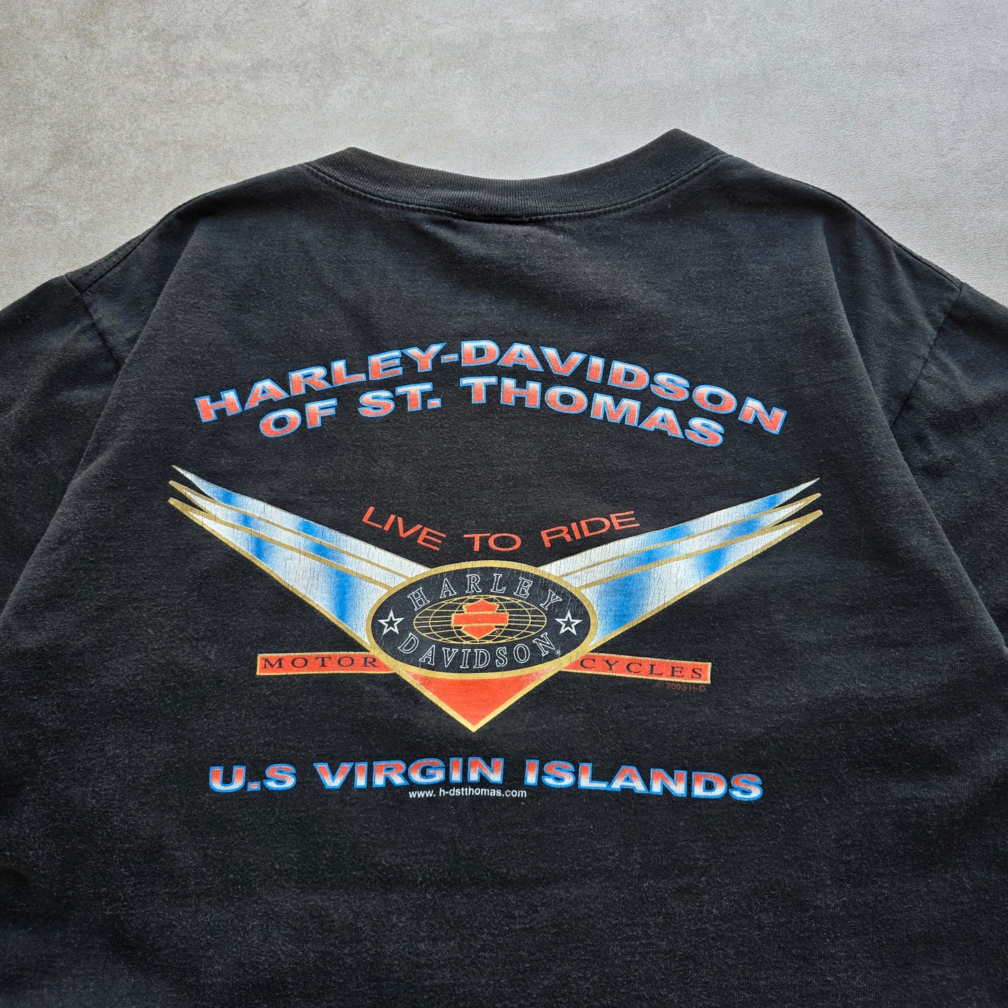 Vintage Harley Davidson U.S Virgin Islands Tee - S