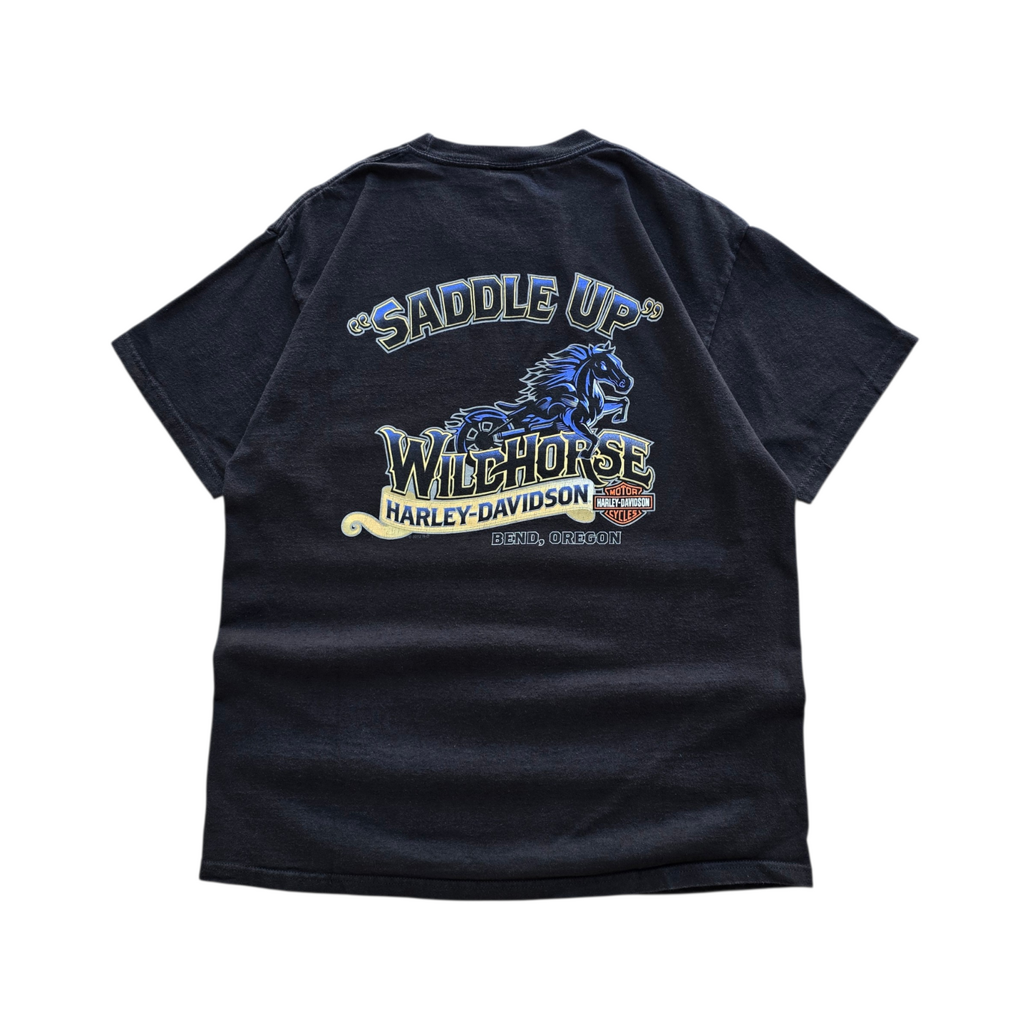Harley Davidson "Saddle Up" Wild Horse Oregon Tee - M