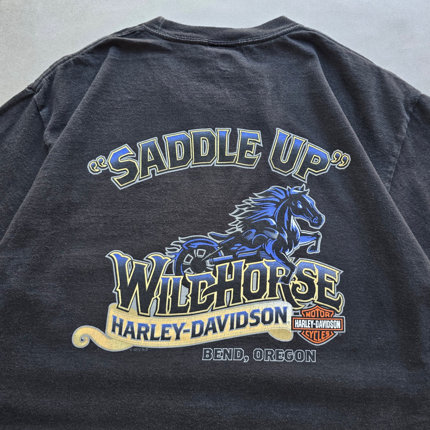 Harley Davidson "Saddle Up" Wild Horse Oregon Tee - M