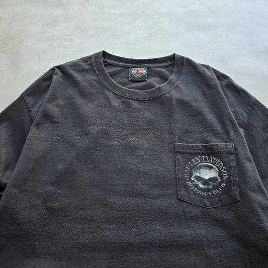 Harley Davidson Skull Sleeve Hit Long Sleeve Tee - L