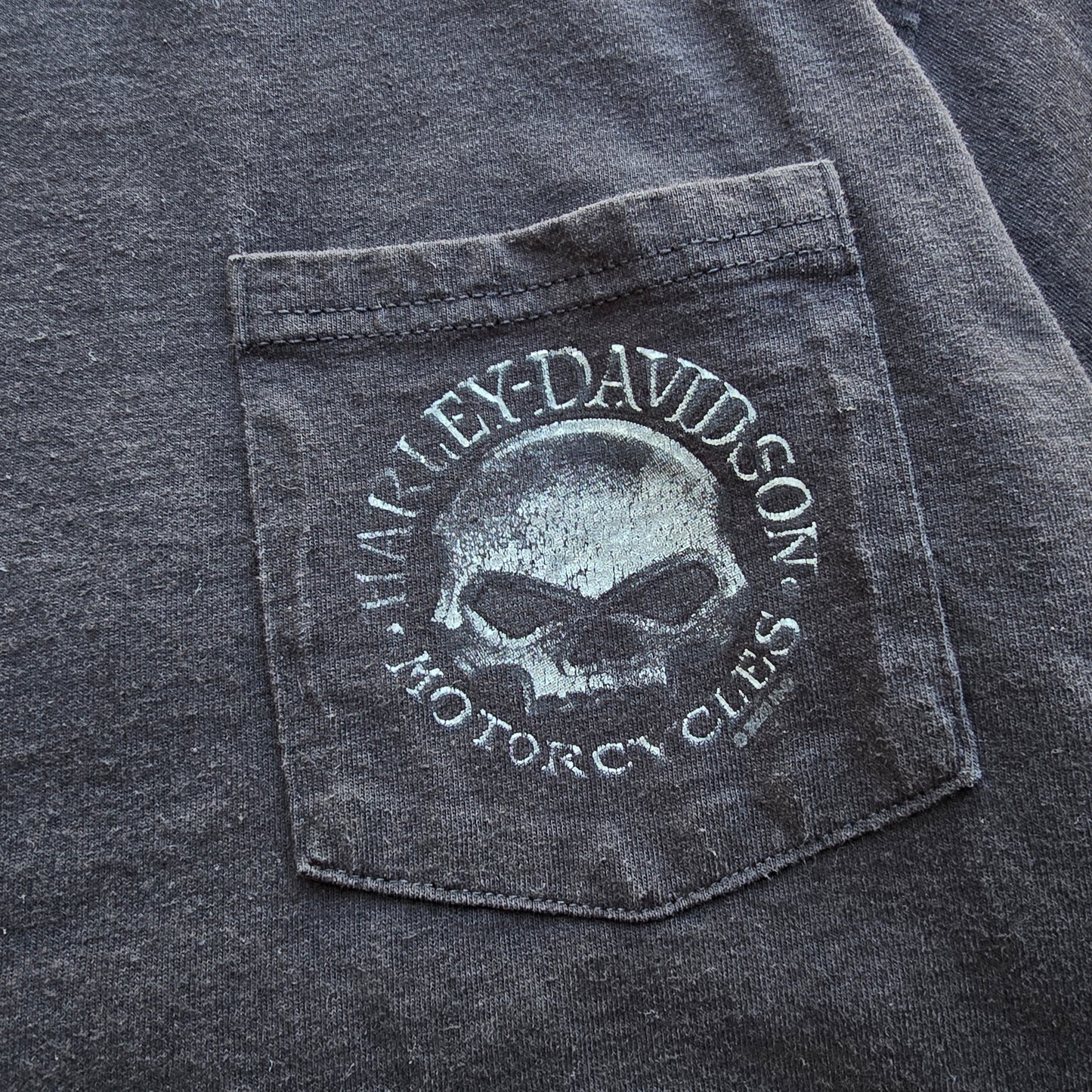 Harley Davidson Skull Sleeve Hit Long Sleeve Tee - L