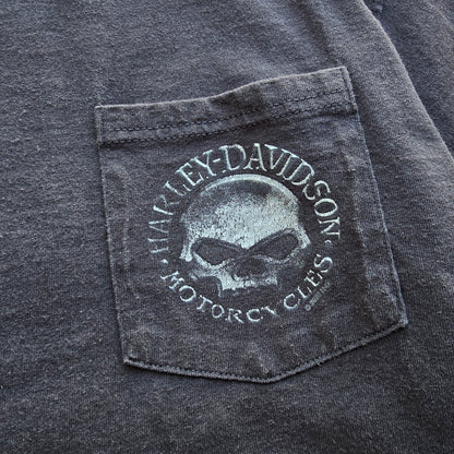 Harley Davidson Skull Sleeve Hit Long Sleeve Tee - L