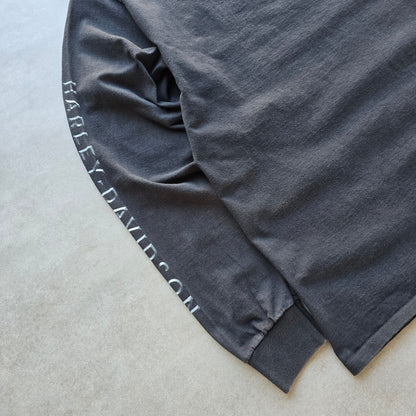 Harley Davidson Skull Sleeve Hit Long Sleeve Tee - L