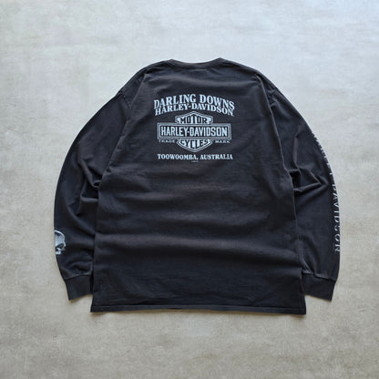 Harley Davidson Skull Sleeve Hit Long Sleeve Tee - L