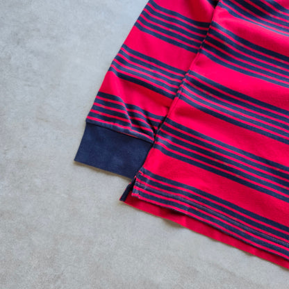 Nautica Striped Long Sleeve Polo Shirt - XL