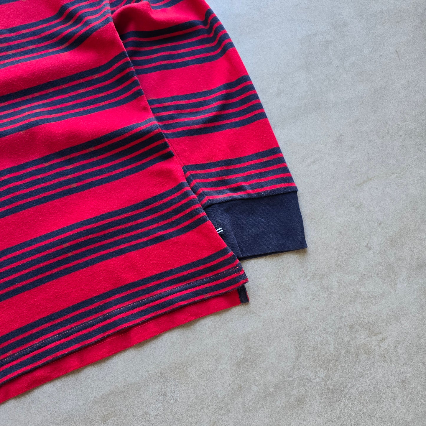 Nautica Striped Long Sleeve Polo Shirt - XL