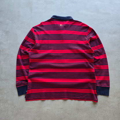 Nautica Striped Long Sleeve Polo Shirt - XL