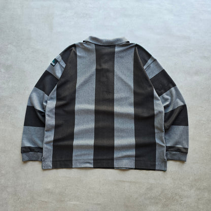 Vintage Adidas Equipment Long Sleeve Polo Rugby Shirt - L