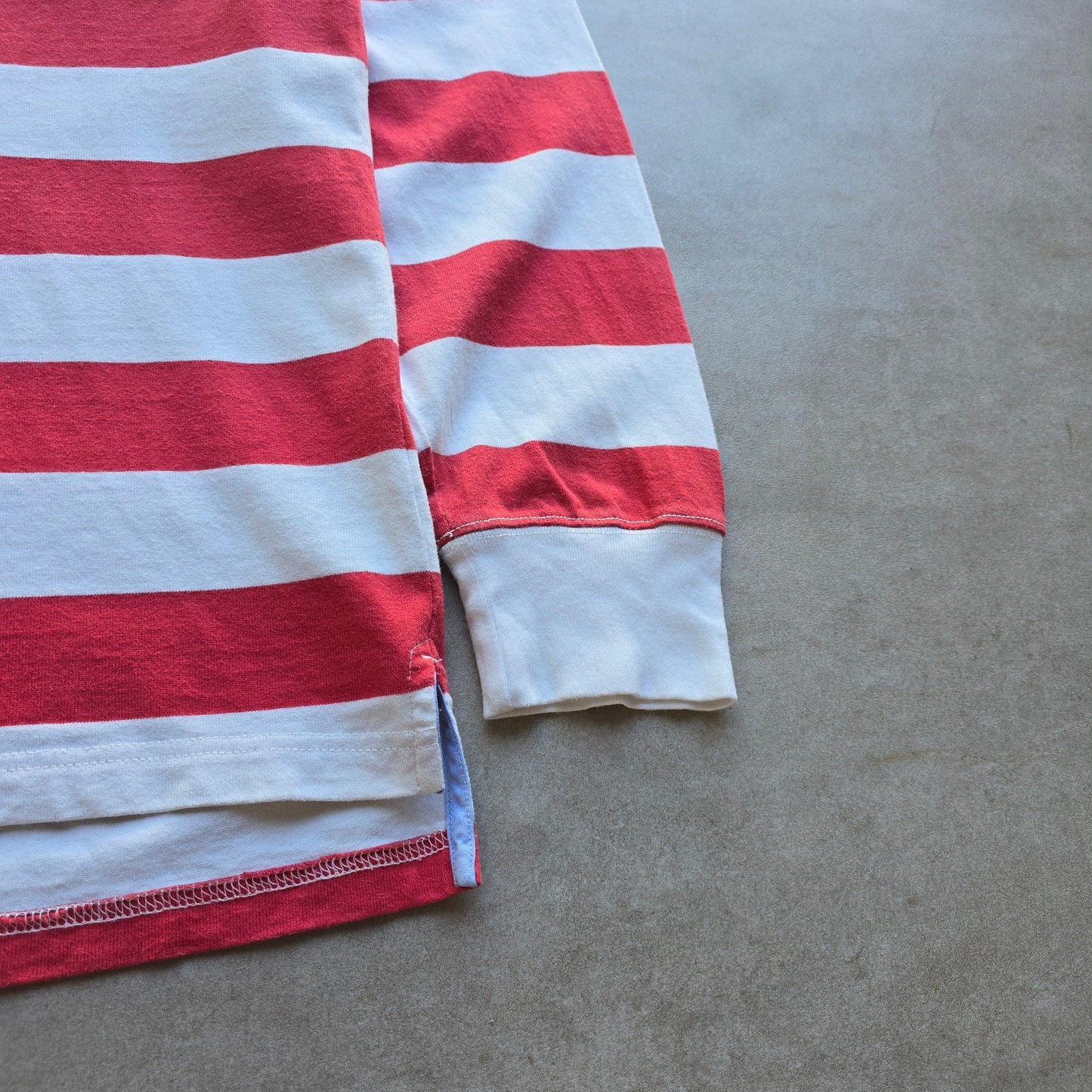 Tommy Hilfiger Striped Long Sleeve Polo Rugby Shirt - XL