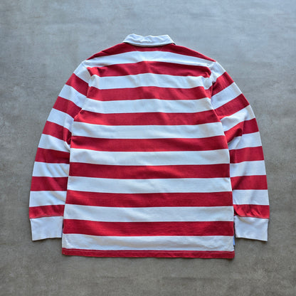 Tommy Hilfiger Striped Long Sleeve Polo Rugby Shirt - XL