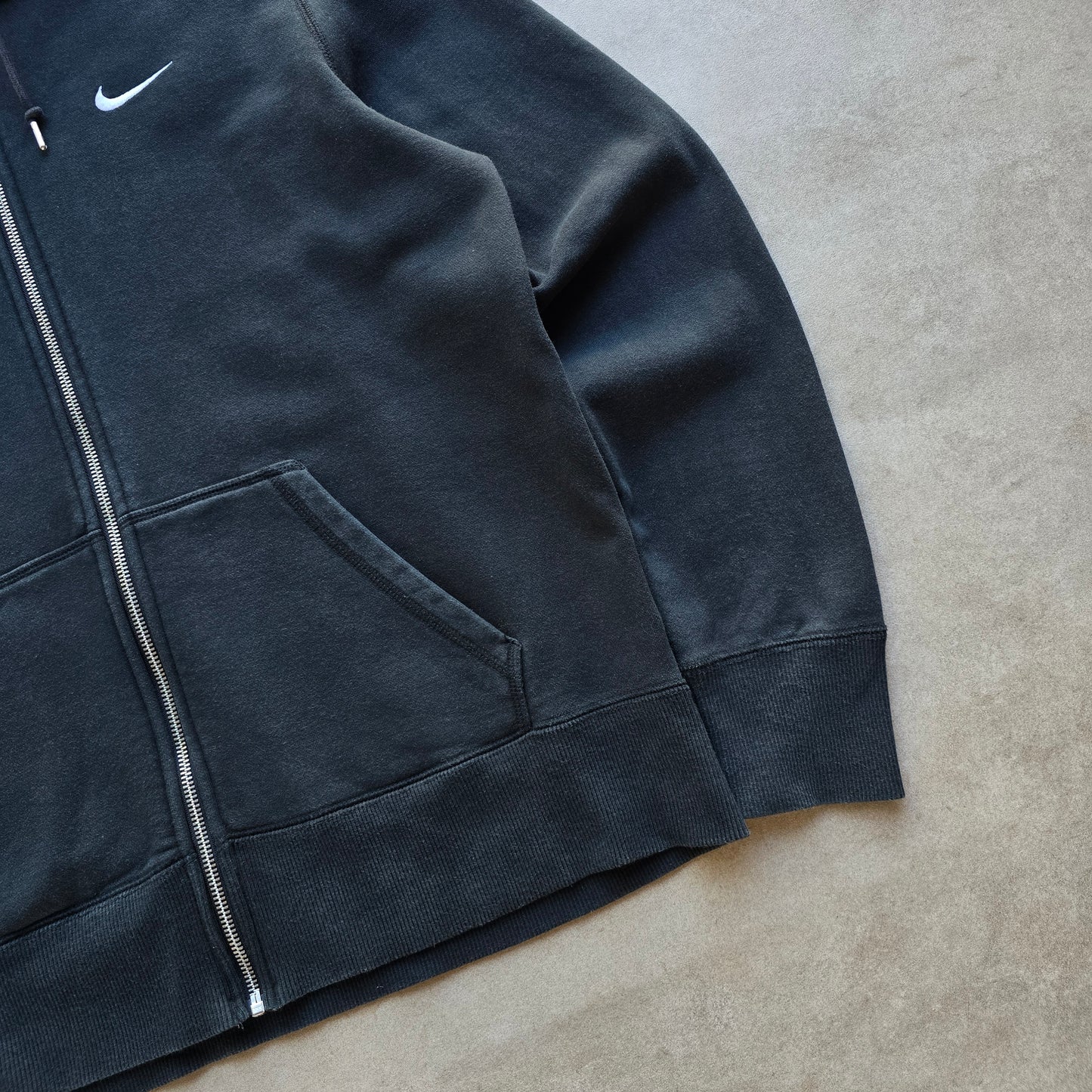 Nike Full Zip Embroidered Mini Swoosh Hoodie - L