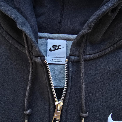 Nike Full Zip Embroidered Mini Swoosh Hoodie - L