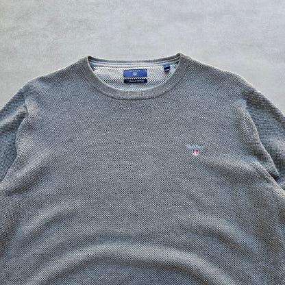 Gant Lightweight Knit Grey Sweater - L