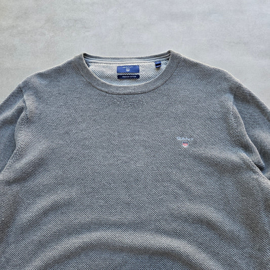 Gant Lightweight Knit Grey Sweater - L