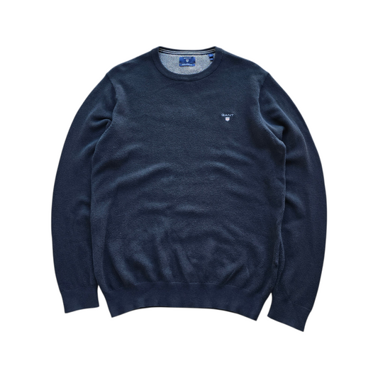 Gant Lightweight Knit Navy Sweater - L/XL