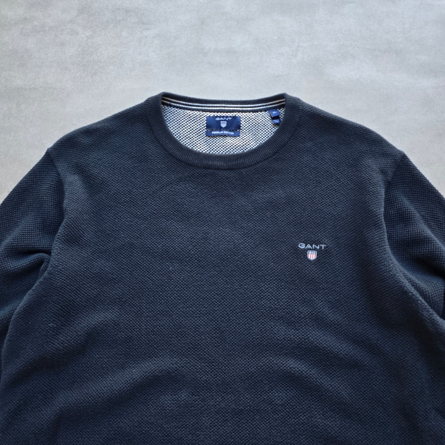 Gant Lightweight Knit Navy Sweater - L/XL