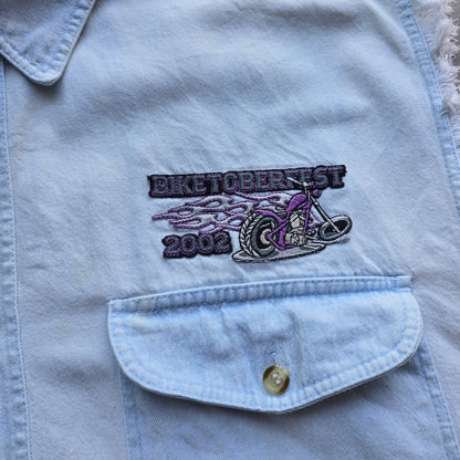 Vintage 2002 Daytona Biker Week Sleeveless Button Up Shirt - XL