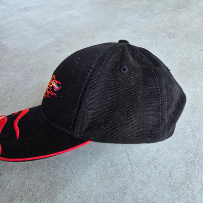 Vintage Ford Mustang Embroidered Flames Hat