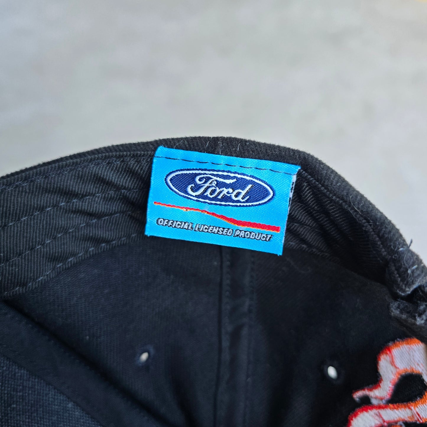 Vintage Ford Mustang Embroidered Flames Hat