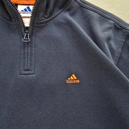 Vintage Adidas 1/4 Zip Hoodie - M