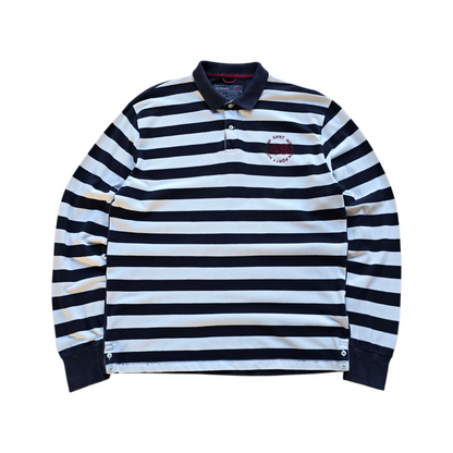 Gant Striped Long Sleeve Polo Shirt - XXL