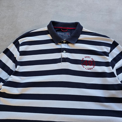 Gant Striped Long Sleeve Polo Shirt - XXL
